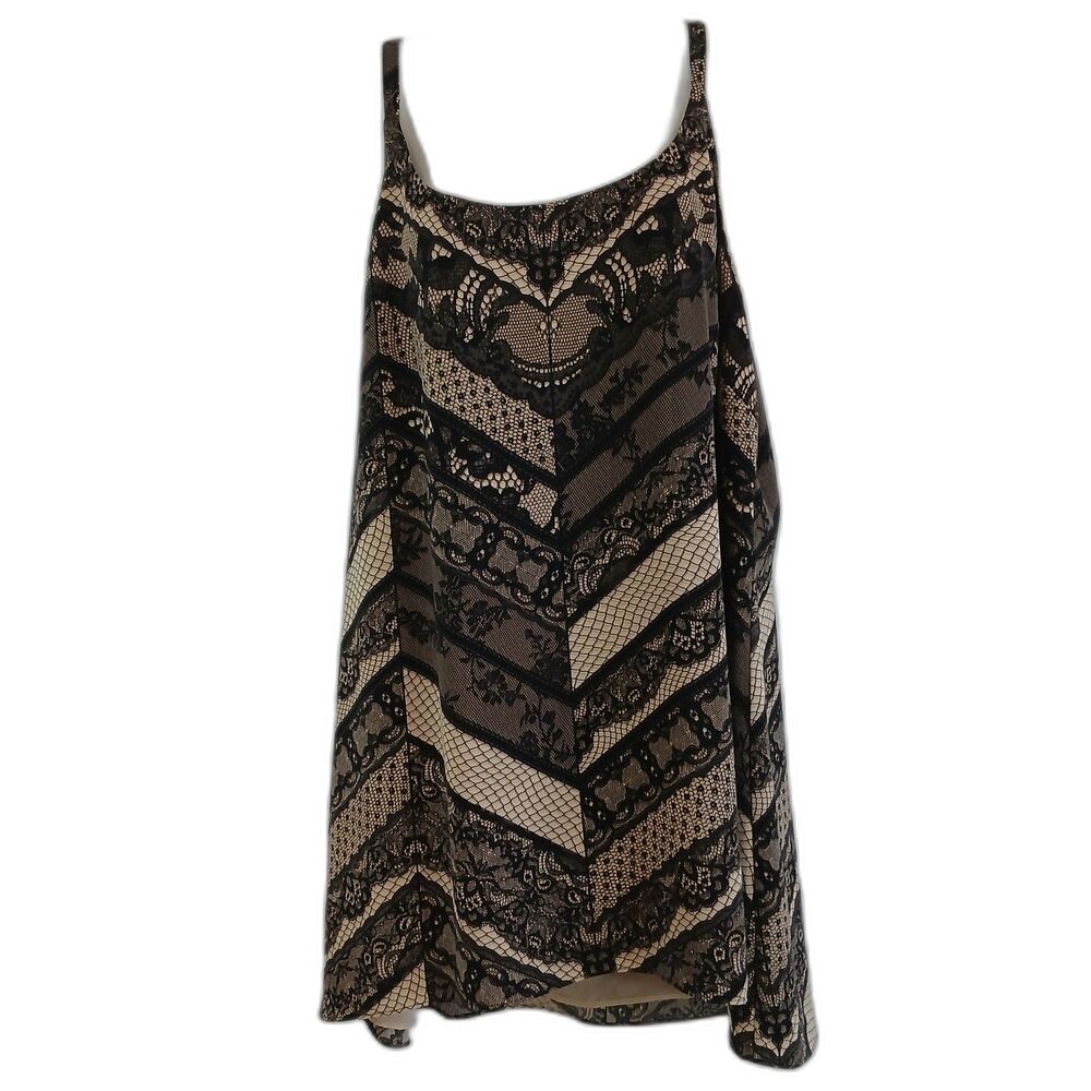 cato top black sleeveless Adjustable Straps  Sz XL  Feminine Whimsical Boho Work